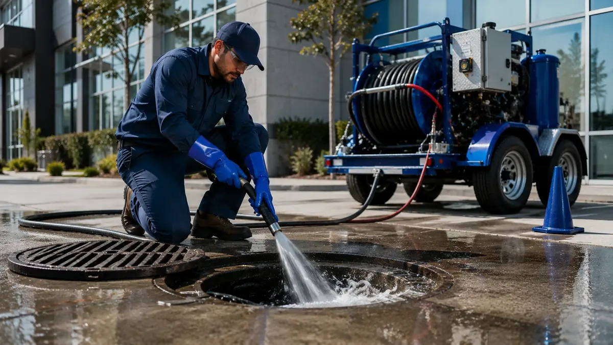 Commercial Hydro Jet Drain Cleaning in Forest Knolls