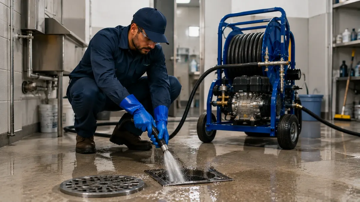Floor Drain Hydro Jet Cleaning in Forest Knolls