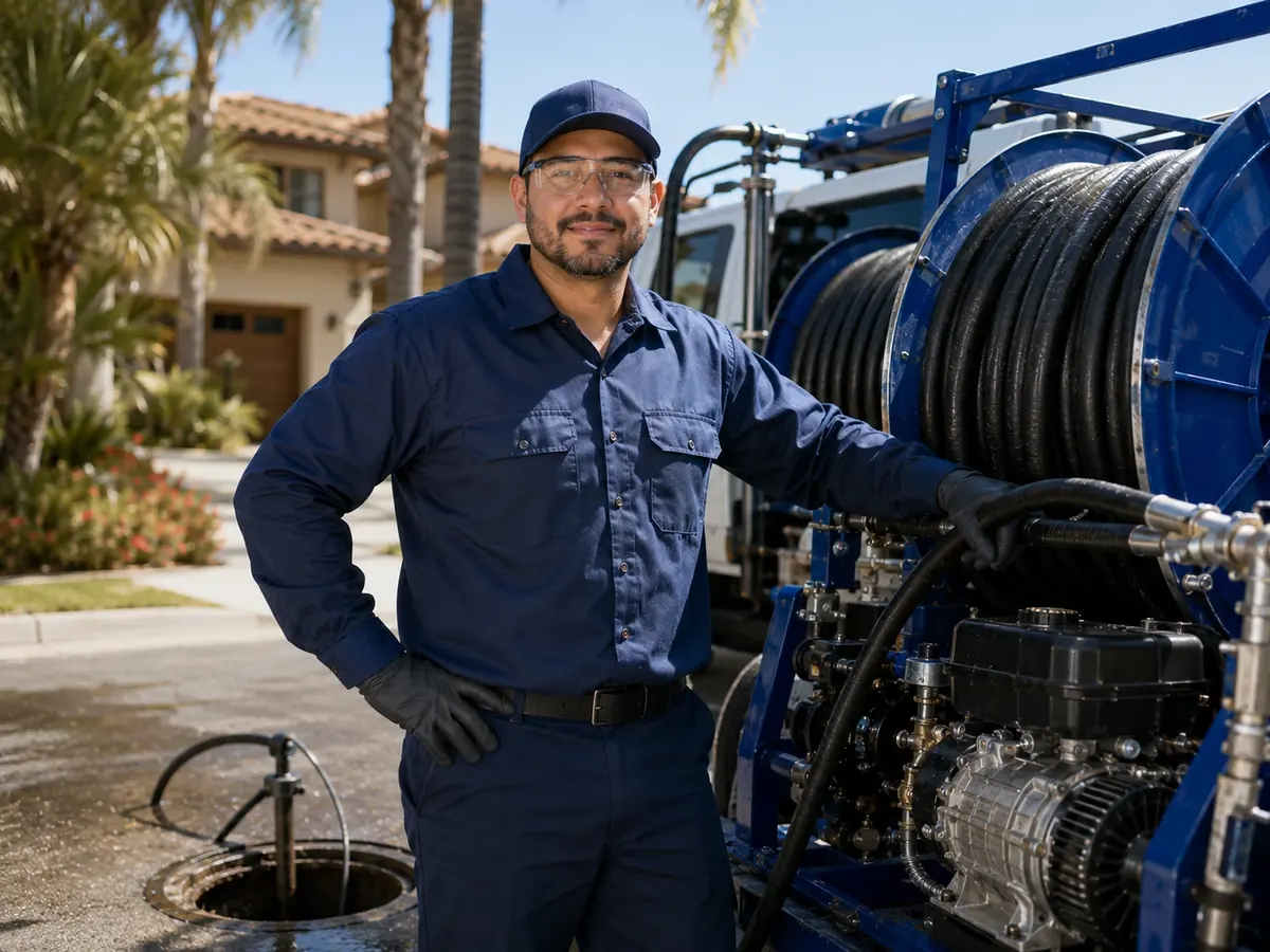 Hydro jet sewer cleaning in Forest Knolls