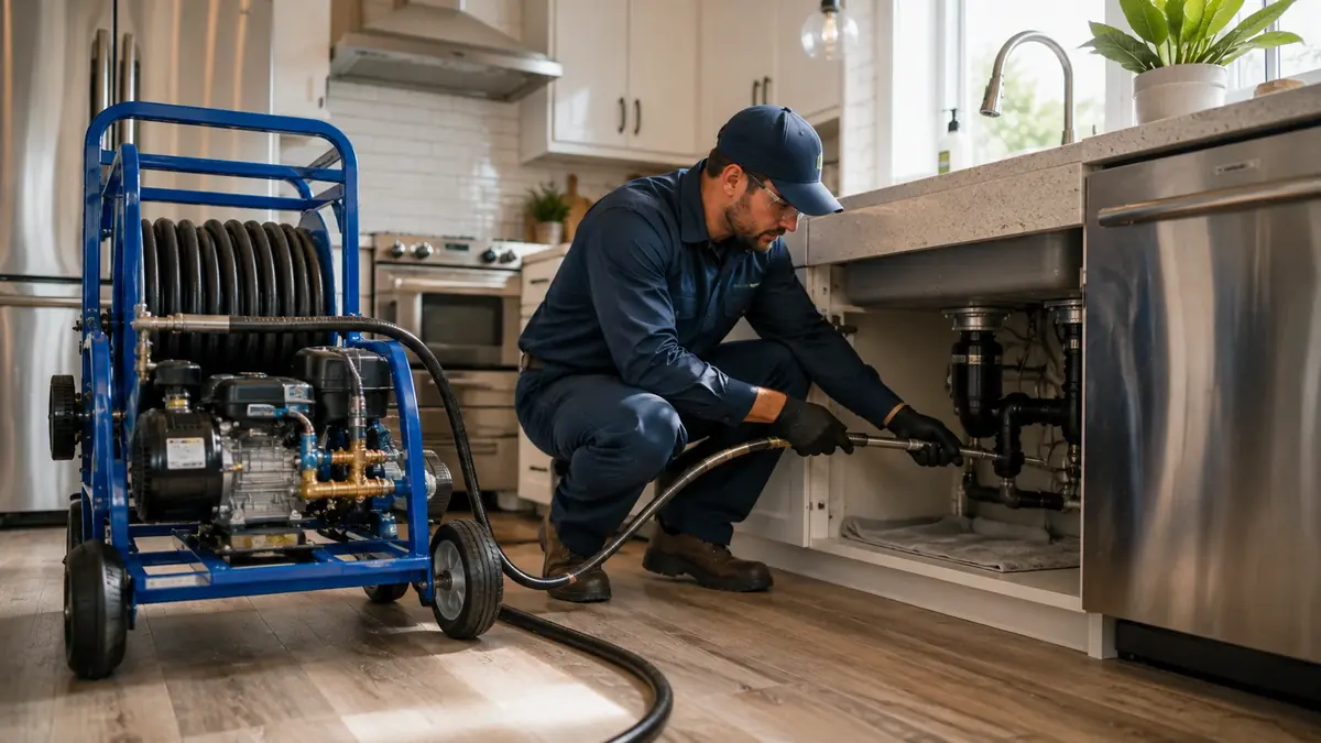 Kitchen Drain Hydro Jetting in Forest Knolls